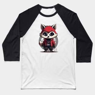 Prowling Red Panda Ninjas Baseball T-Shirt